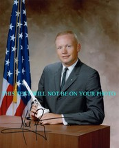 Neil Armstrong Signed Autograph 8x10 Rp Photo Young Picture With Usa Flag - £14.38 GBP