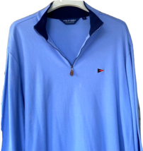 Ralph Lauren Polo Golf Sweater Mens XL Quarter Zip Long Sleeve Baby Blue... - £61.81 GBP