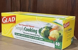 Glad Simply Cooking Microwave Steam Bags 40 Bags Jumbo Box New Damaged READ - $42.42