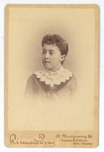 Antique Circa 1880s Cabinet Card Rieman Beautiful Young Girl  Santa Cruz, CA - £9.58 GBP