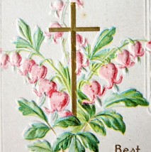 Best Easter Wishes 1900-10 Greeting Postcard Embossed Bleeding Hearts GM... - $19.99