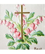 Best Easter Wishes 1900-10 Greeting Postcard Embossed Bleeding Hearts GM... - £15.71 GBP