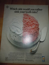 Baker&#39;s Coconut Desserts Deserve It Print Magazine Ad 1969 - £4.53 GBP