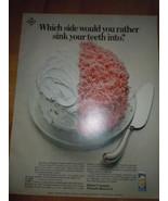 Baker&#39;s Coconut Desserts Deserve It Print Magazine Ad 1969 - €5,20 EUR