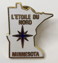 L&#39;etoile du Nord Minnesota Enamel Lapel Pin Vintage - £9.41 GBP