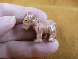 Y-GOA-14) tan BILLY GOAT with horns carving stone SOAPSTONE figurine love goats - £6.86 GBP