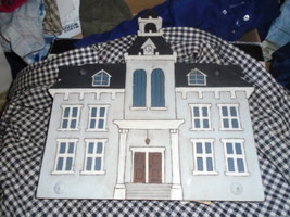 L.A. Seymore Cheery Cutting Board Building Shape Painted Country Decoration - $12.00
