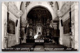 Tucson AZ RPPC Interior San Xavier Mission Real Photo Postcard V23 - £7.17 GBP