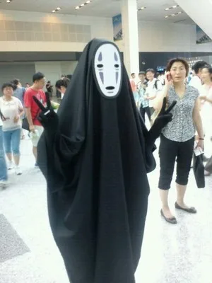Popular Cosplay No Face Man Spirited Away Costume with Mask Gloves for  Costume  - £87.93 GBP