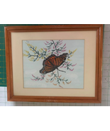 Watercolor butterfly Framed picture By ARE 1999 12.5”x15.5” - £15.90 GBP