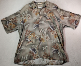 Campia Moda Shirt Mens XL Green Multi Hawaiian Short Sleeve Collared Button Down - £11.98 GBP