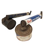 Pair Of Gulf Space Sprayers Oil Can Advertising Lot - $46.44 CAD