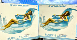 2-PACK Swimline Bubble Chair Inflatable Pool Lounge~40&quot; x 40&quot;~Headrest~C... - $26.97