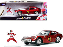 1967 Toyota 2000GT RHD Right Hand Drive Red Metallic Red Ranger Diecast Figurine - £16.14 GBP