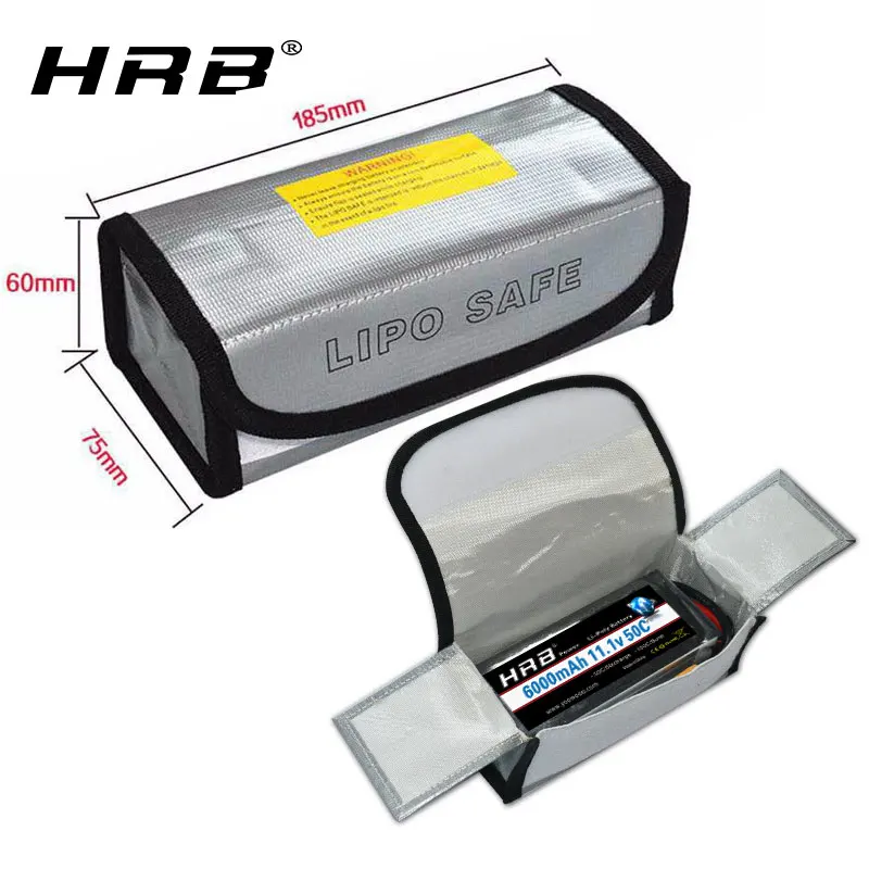 HRB 185x75x60mm Fireproof bag Rc LiPo Battery Portable Explosion-Proof Safe - £9.01 GBP