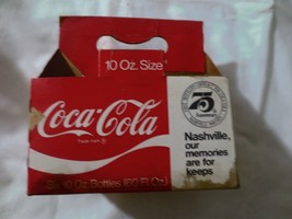 Coca Cola 6-10oz Bottles Nasvhille 75th Ann 1st Bottler&#39;s Contract CarrierUsed - £0.77 GBP