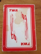 New Sealed Vintage 70s Mid Century TWA Airlines Playing Cards Deck - £47.30 GBP