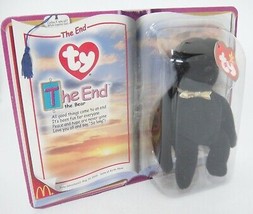 McDonalds The End Bear Beanie Baby Error No Emblem 1999 Mint in Package Scarce - £11.86 GBP