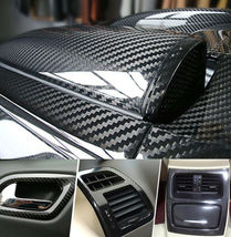 Auto Parts Accessories Carbon Fiber Vinyl Film Car Interior Wrap Stickers 12x60" - £18.98 GBP