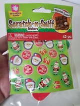 Christmas Scratch N Sniff Stickers Chocolate Creative Hands NIP New 42 Pc - $9.79