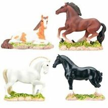 Small Equine Set of Four Horses Figurine Horse Statue Figure Sculpture D... - $602.14 MXN