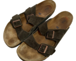 Birkenstock Arizona Suede Leather  Brown Soft Footbed Men’s Size 13, Eu 46 - $39.55