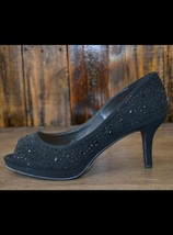 City Classified sparkle platform peep toe low heel size 6 - $33.66
