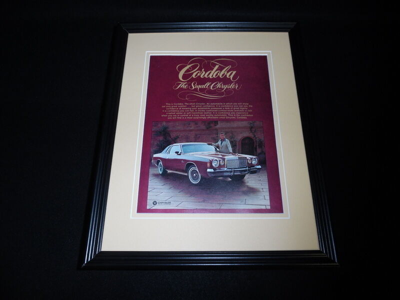 1975 Chrysler Cordoba 11x14 Framed ORIGINAL Vintage Advertisement B - £31.72 GBP