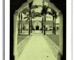 Patio De Las Palmas Hotel Agua Caliente Tijuana Mexico UNP WB Postcard Y17 - $5.89