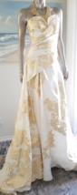 $5,900 Rubin Singer Stunning White Gold Silk Lined Evening Dress Gown Us 2 - £1,254.78 GBP