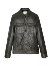 Zadig &amp; Voltaire Lasso Leather Jacket In Moss Soft Leather $798, Sz M, NWT! - $371.24