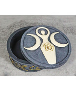 Wicca Celtic Knotwork Spiral Goddess Triple Moon Shaman Decorative Round... - $36.89 CAD