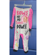 NICKELODEON JO JO SIWA GIRLS ONE PIECE SLEEPER PAJAMA SIZE 4-5 WITH HOOD - £9.93 GBP