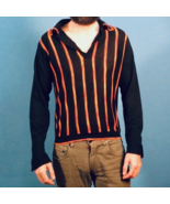 Black Sweater with Orange Striping, Size: M - £55.98 GBP