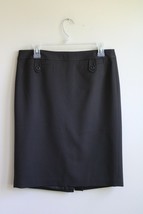 Ann Taylor Loft 8 Brown Pencil Skirt Poly Wool Blend Lined - £13.15 GBP