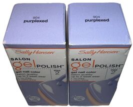 2- SALLY HANSEN Salon Gel Nail Color Polish Step 2 #904 PURPLEXED New Se... - $23.75