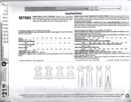 McCalls M7683 Misses 6 to 14 Special Occasion Cocktail Prom Dress Uncut Pattern - £13.12 GBP