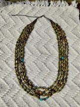 Navajo 5 Strand Necklace of King Manassa Turquoise Mine of Colorado - £2,165.19 GBP