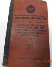 Missouri Pacific Lines Railroad Maintenance Instructions Air Brakes 1958 - £11.71 GBP