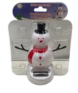 Christmas Dancing Snowman Solar Powered Bobblehead Toy Holiday Decor - £8.59 GBP
