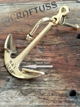 Personalized Solid Brass Anchor For Paperweight - Desktop Collectibles Gift. - £17.76 GBP+