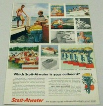 1956 Print Ad Scott-Atwater Outboard Motors 6 Models Shown - $15.28