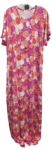 NWT LuLaRoe 2XL Mauve Red Purple White Gray Floral Maria Slinky Maxi Dress - $37.61