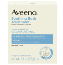 Aveeno Soothing Bath Treatment, Colloidal Oatmeal Skin Protectant Single Use Pac - £31.32 GBP