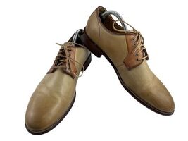 Johnston &amp; Murphy J&amp;M 1850 Oxford Men 9M Dress Shoes Brown Leather Work ... - $505.19 MXN