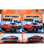Lot of 2 2021 Matchbox Tesla Roadster Diecast 1/64 Red - $9.50