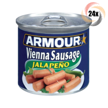 24x Cans Armour Star Jalapeno Flavor Vienna Sausages | 4.6oz | Fast Ship... - £37.21 GBP