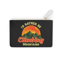 Personalized mini vegan leather clutch bag for mountaineers nature lovers and hikers thumb200