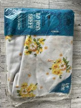 Fitted Muslin Sheet Twin Vintage White Yellow Flowers Grants Fashions Fi... - £11.87 GBP