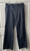 Old Navy Slacks Womens Size 8 Long Black Button Fly Wide Leg Pants - £11.31 GBP